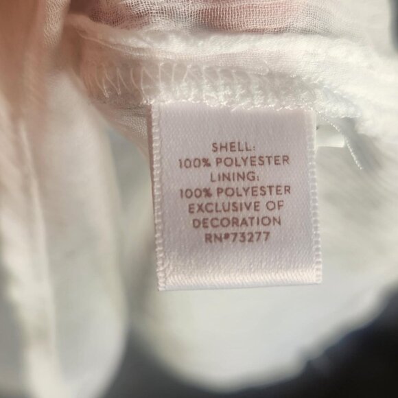 Lauren Conrad Sheer Babydoll Tank Top Floral Embroidery Keyhole - Picture 5 of 5